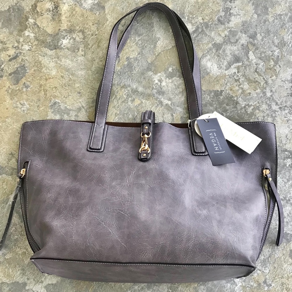 Le Miel Vegan Tote/Handbag 2 In 1, Lavender, New